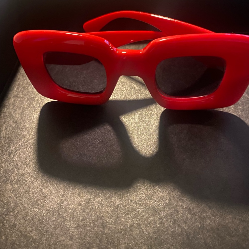Bold Red Square Sunglasses